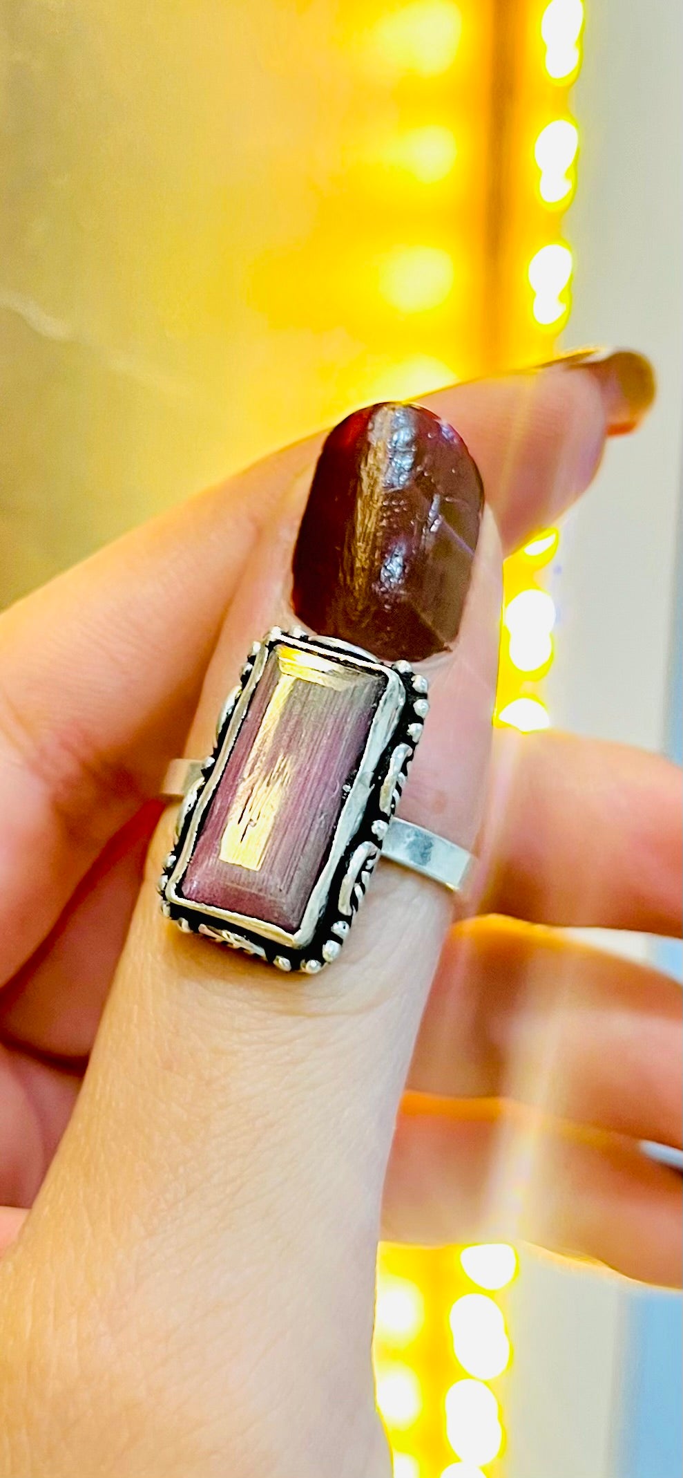 Silver Ring with Gem Stone