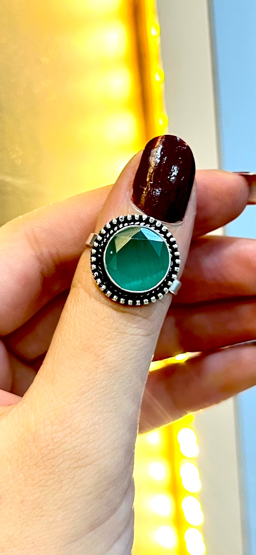 Gem Stone Silver Ring