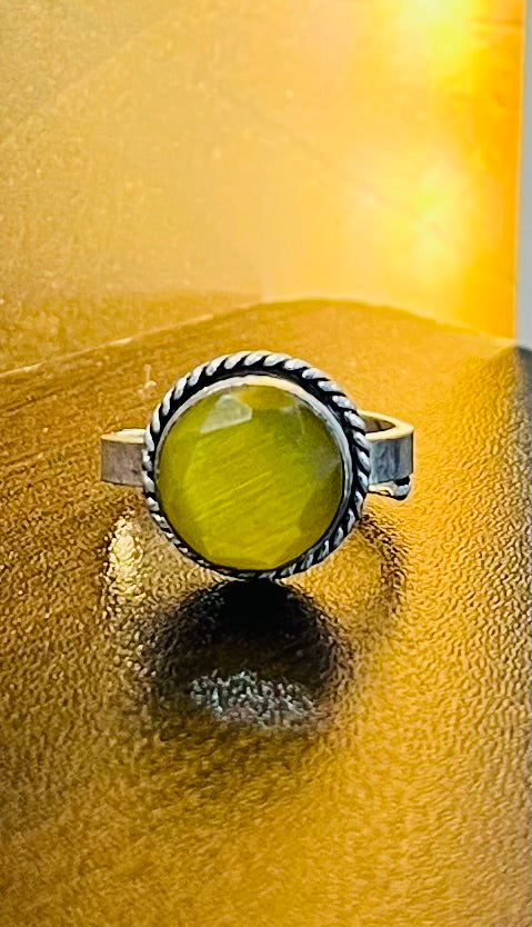 Yellow Gem Stone Ring
